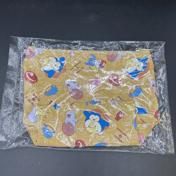 Pokémon x Mister Donut Collab Zipper Wallet Coin Purse Snorlax Pikachu New - Picture 4 of 8